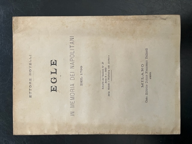 Egle. In memoria dei Napolitani del 1799